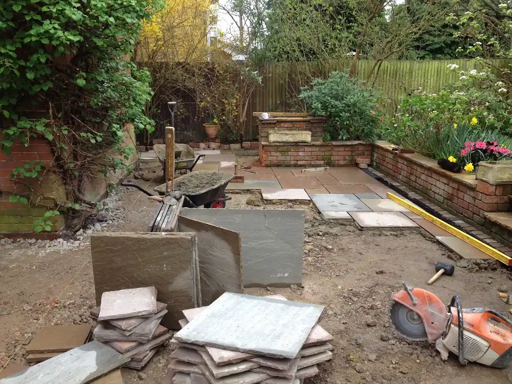 Patio transformation in Weybridge — before